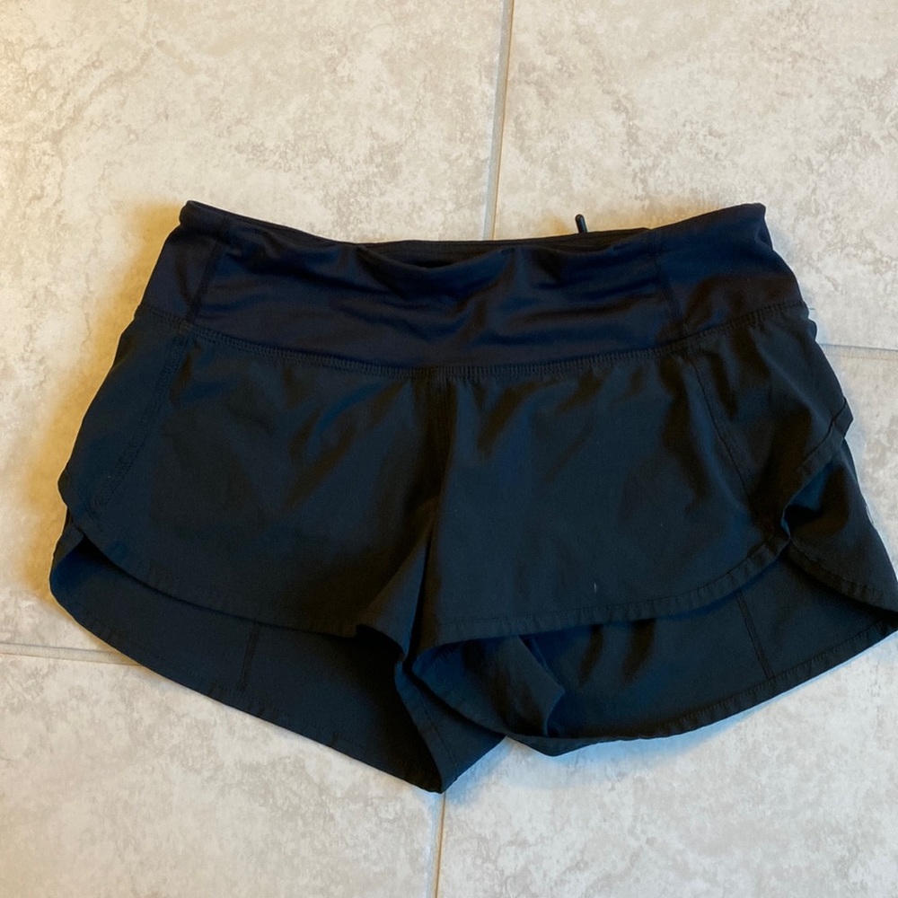 Lululemon running shorts black 2